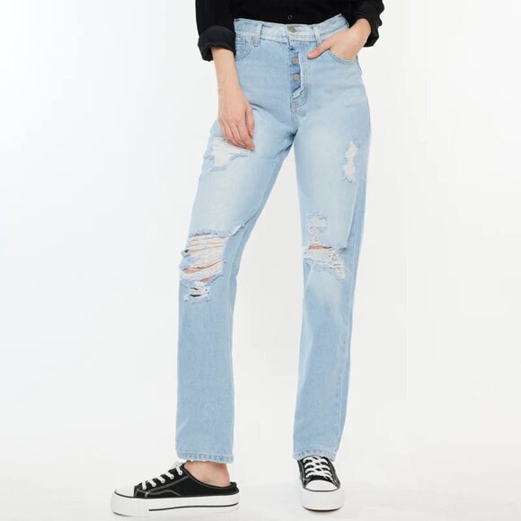Kancan Paula 90s Straight Fit Leg Jeans - Picture 1 of 10